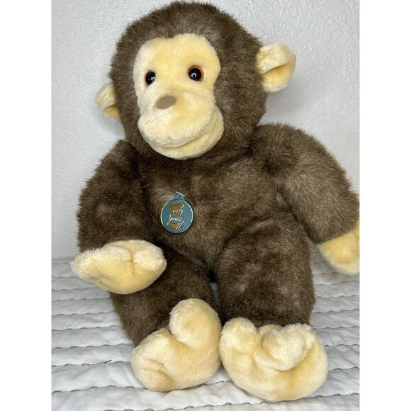 Vintage R Dakin & Co Plush Brown Monkey 1986 14” Stuffed Animal - Picture 1 of 9